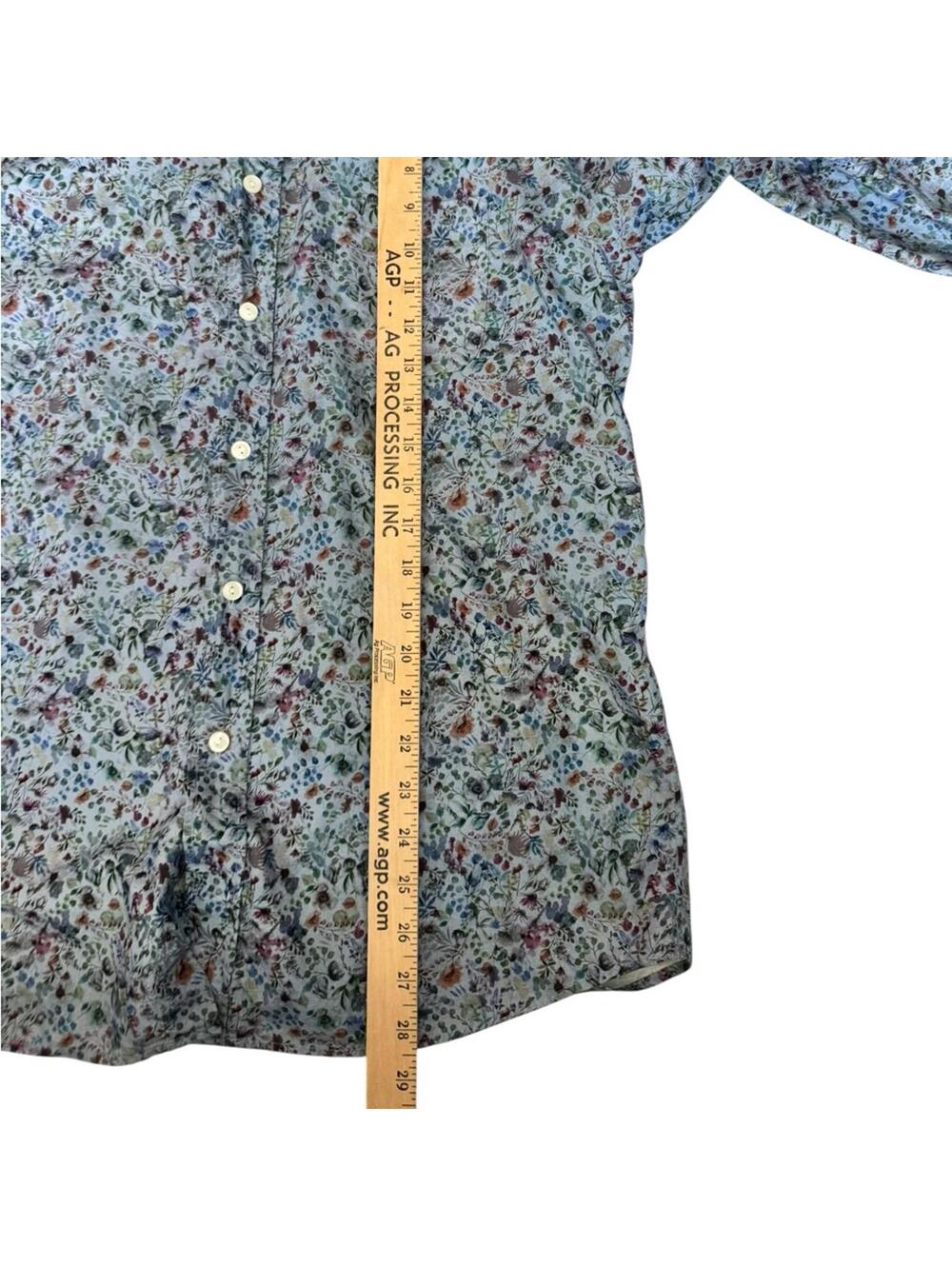 Eton Slim Fit Floral Liberty Style Dress Shirt L 16.5 Luxury Quiet Luxury - Picture 4 of 7
